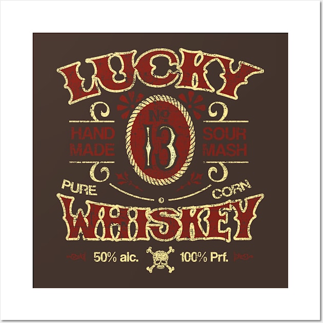 Lucky Whiskey, distressed and faded Wall Art by MonkeyKing